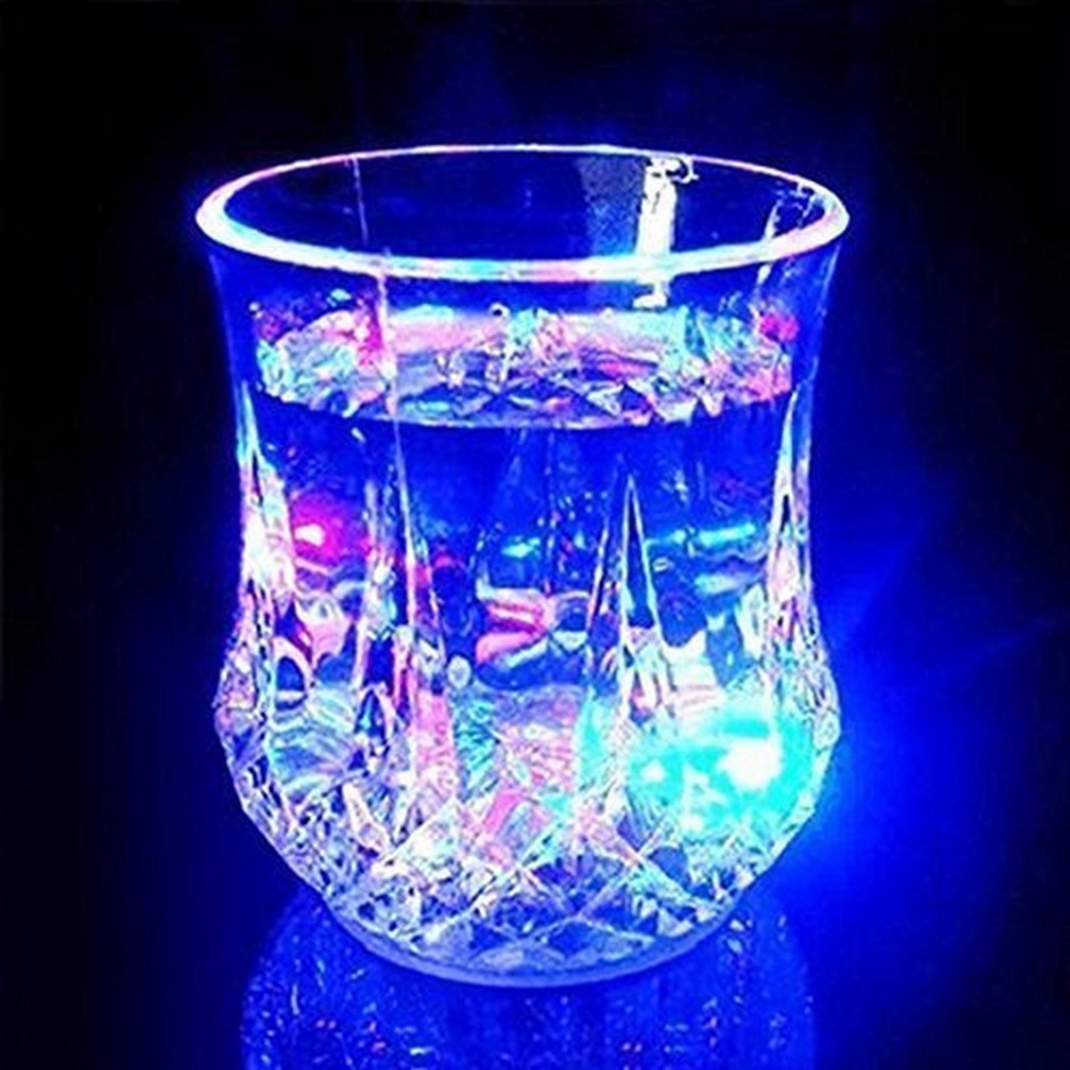 Single pcs - Lighting glass Led Flashing Water Inductive Rainbow Color Cup