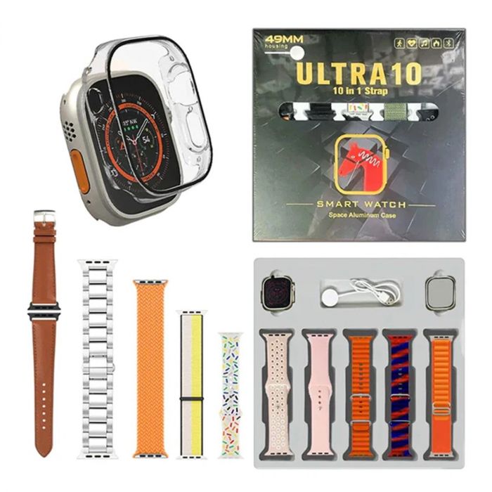 Ultra Smart Watch | 10 in 1 Straps | Super HD