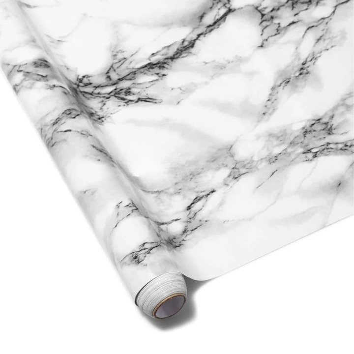 Self Adhesive Marble Sheet Sticker For Kitchen,(60×200) Cupboard, Wall Anti Oil