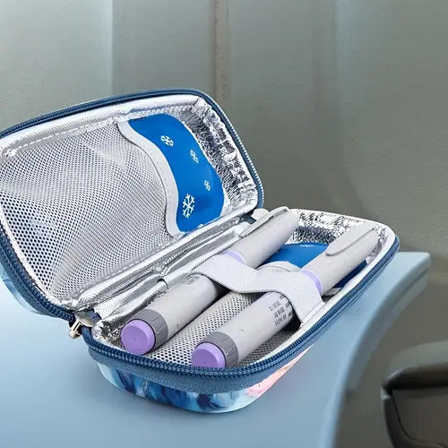 1/2 Set Insulin Pen Cooling Travel Box Diabetes Medication Insulation Cooling Storage