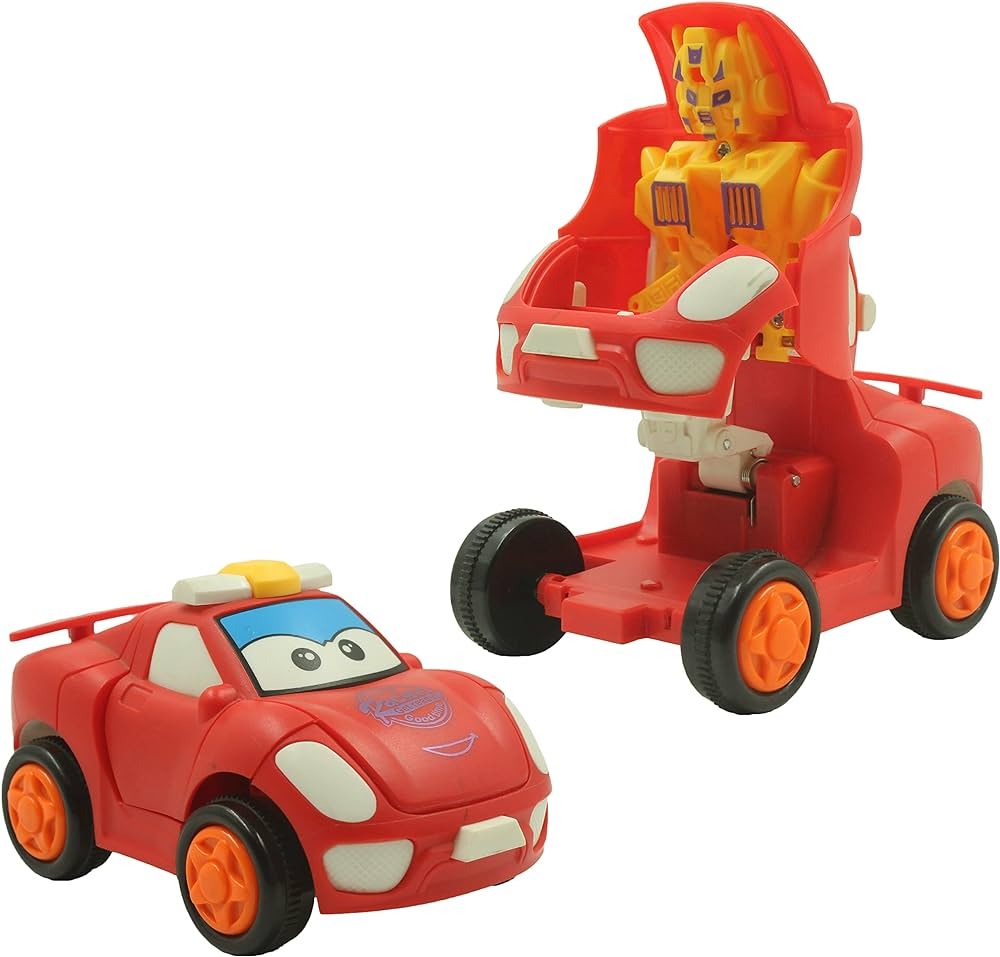 1 Pc - Pull Back Robot Car Toy - Push & Go