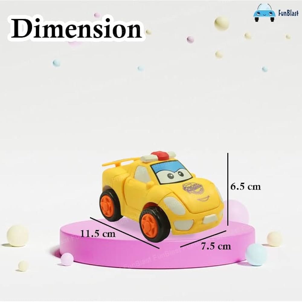 1 Pc - Pull Back Robot Car Toy - Push & Go