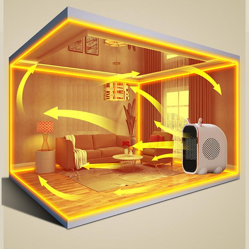 Zodiac Dragon Mini Portable Electric Desk Air Heater for Room, Small Tabletop
