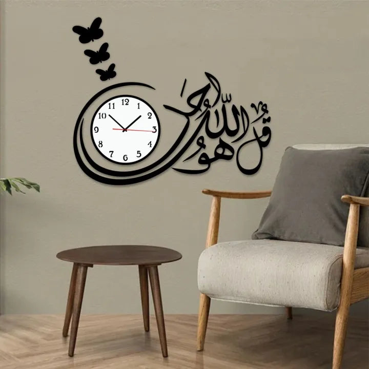 3d wall clock Wooden Wall Clock I for bedroom I Quartz