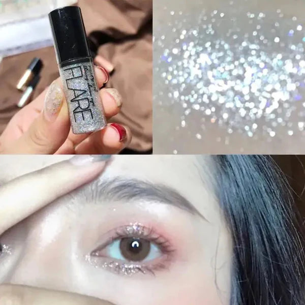 6 PCs set Liquid Glitter Eyeliner, Metallic Shimmer Glitter Eyeshadow, Long Lasting