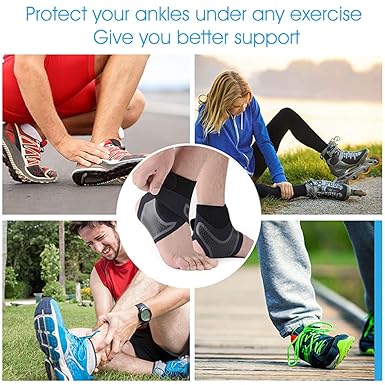 1 Pcs Right Foot Breathable Ankle Brace for Sprained Ankle,Stabilize Ligaments,Prevent Re