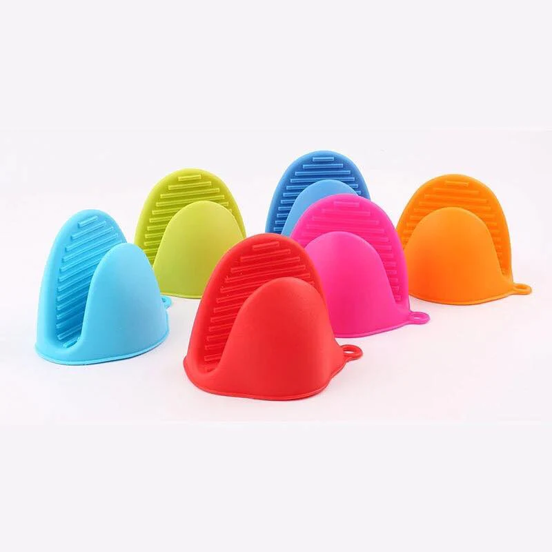 Silicone Heat Resistant Gloves Clips Insulation Non Stick Anti-slip Pot Bowel Holder