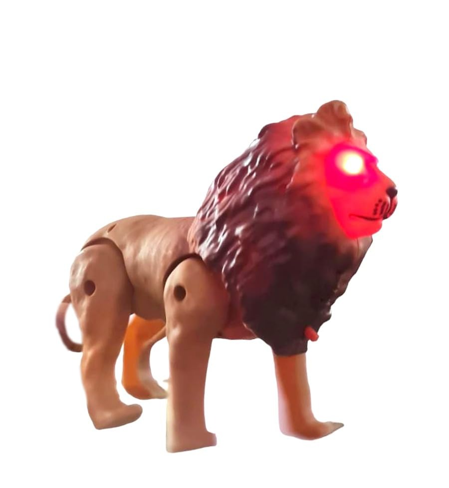 Battery Operated Lion with Light Sound & Walk, Funny Electric Lion Cartoon