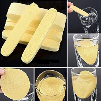 (12 Pcs)Compressed Facial Sponge Face Cleansing Sponge (random color)