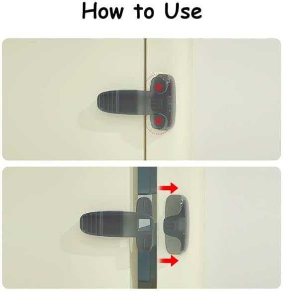 Black transparent refrigerator lock | Child Safety Fridge Lock | Baby Safety