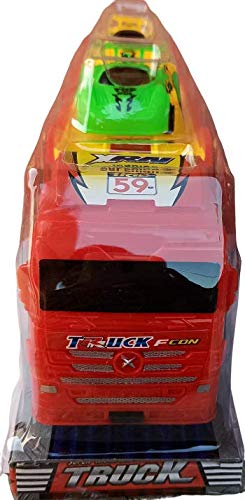 Double decker Trailer Truck | Car Carrier Truck with 4 Cars Included
