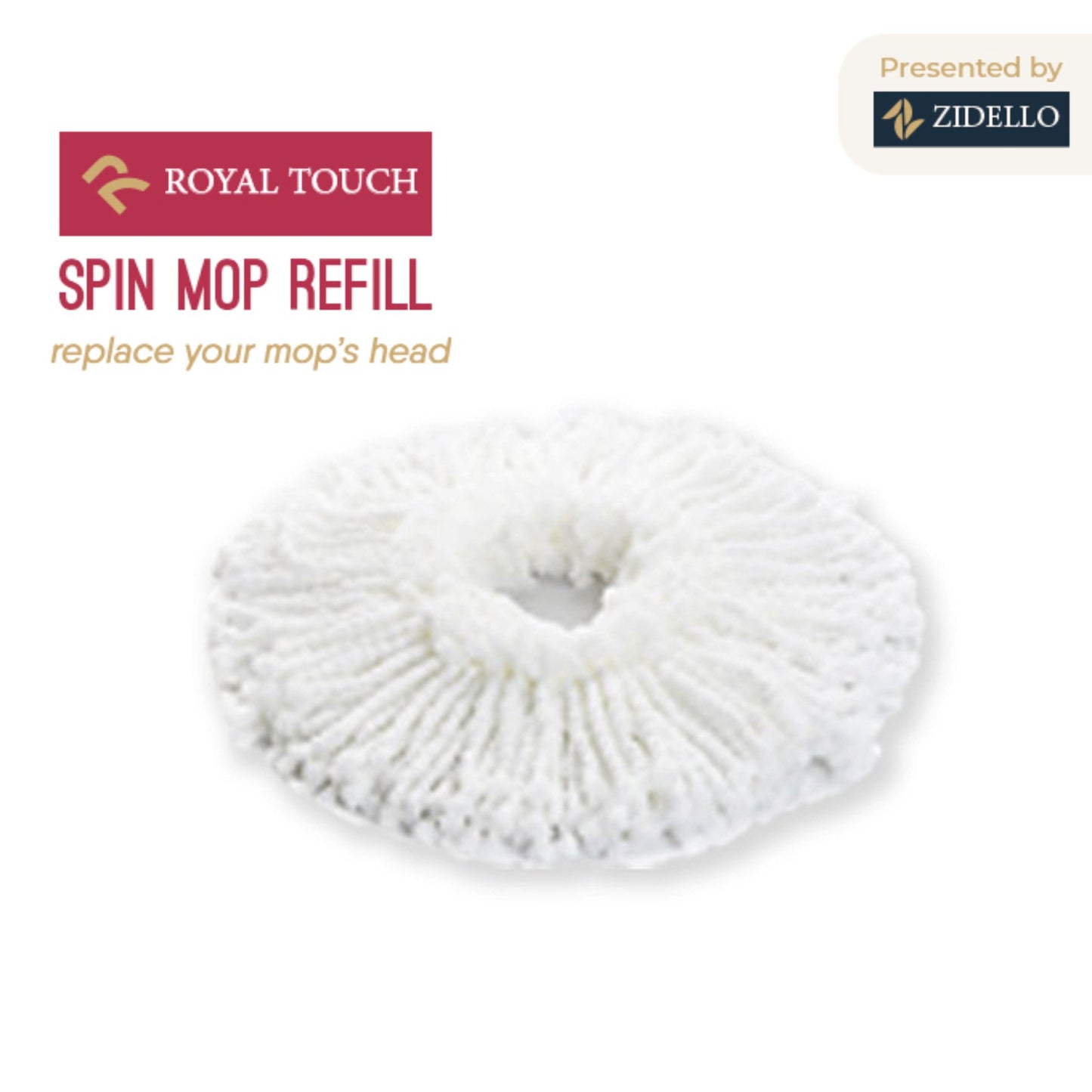 Spin Mop Refill - Extra Head, Additional Microfiber Mop Refill