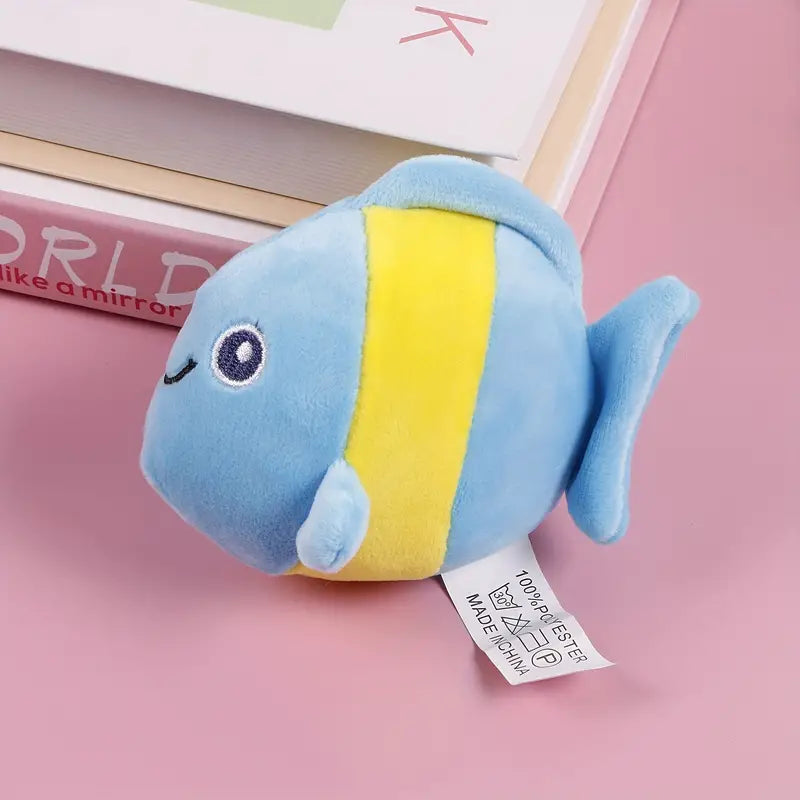 Clownfish Design Pet | Smiling Stuff Fish Squeaky Plush Toy - 20cm