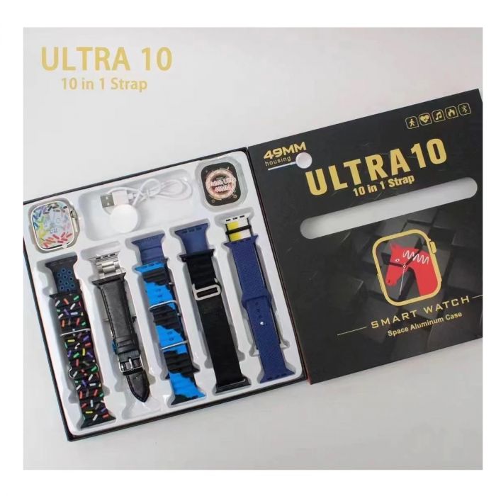 Ultra Smart Watch | 10 in 1 Straps | Super HD