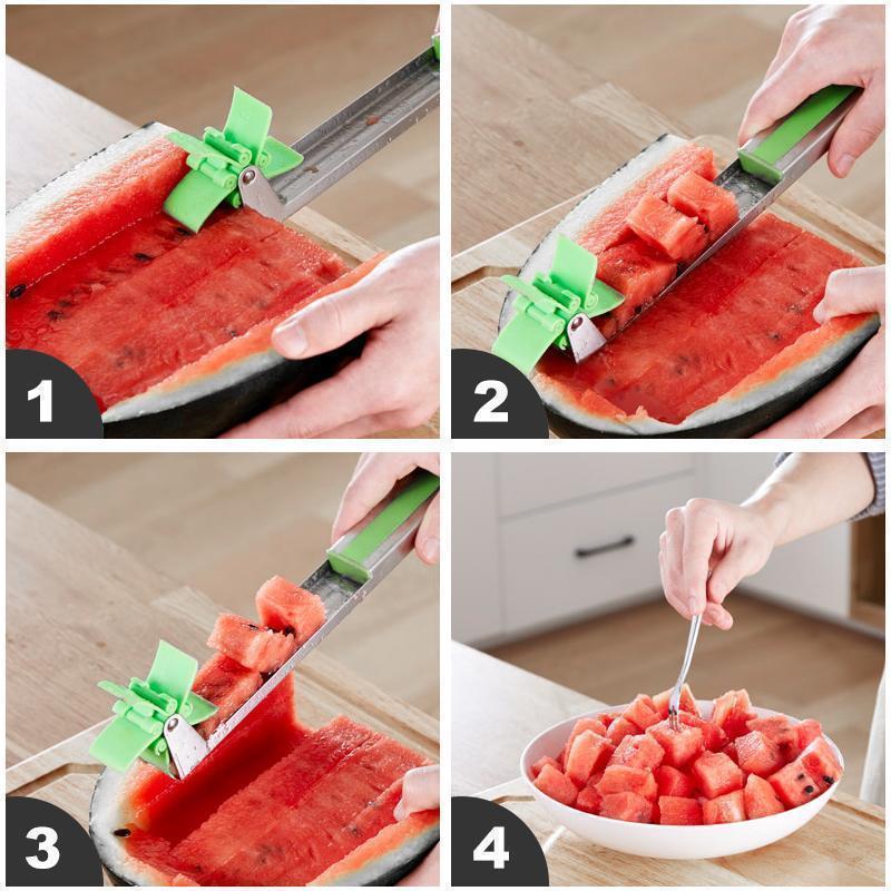 Windmill Watermelon Cube Cutter | Watermelon Slicer Cutter, Stainless Steel Watermelon Cutter
