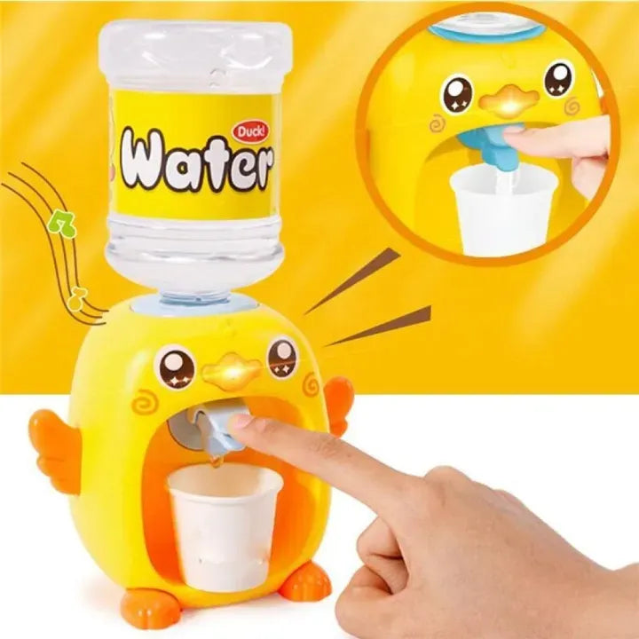 Mini Cute Simulation Duck Water Dispenser Set Toy Educational Playhouse Drinking
