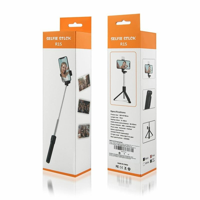 Selfie Stick Tripod R1S Bluetooth Remote Control Tripod Selfie Stick New Model