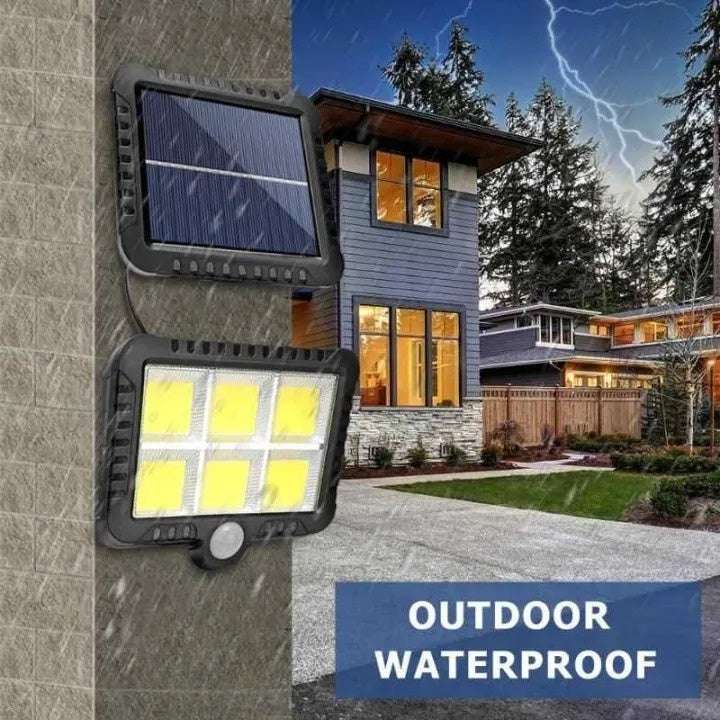 128 LED Solar Wall Light Garden Security Lamp PIR Motion Sensor IP65