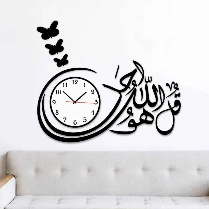 3d wall clock Wooden Wall Clock I for bedroom I Quartz