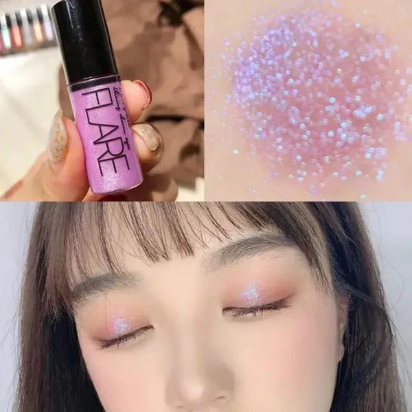 6 PCs set Liquid Glitter Eyeliner, Metallic Shimmer Glitter Eyeshadow, Long Lasting