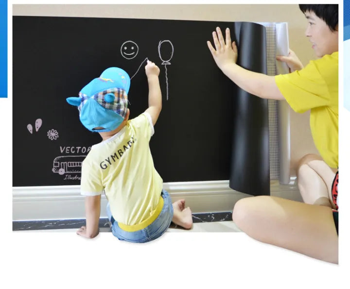 Artisan - Blackboard Chalkboard Vinyl Sticker Washable, Reusable - DIY Black Board