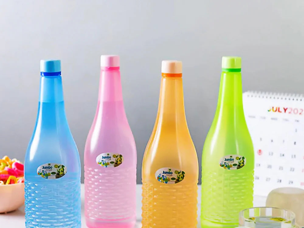 Pack Of 4 Plastic Jumbo Water Bottles SWater Drink Bottles