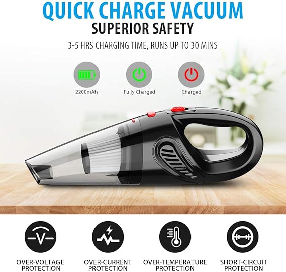 Handheld Vacuum, Hand Vacuum Cordless with High Power, Mini Vacuum Cleaner Handheld