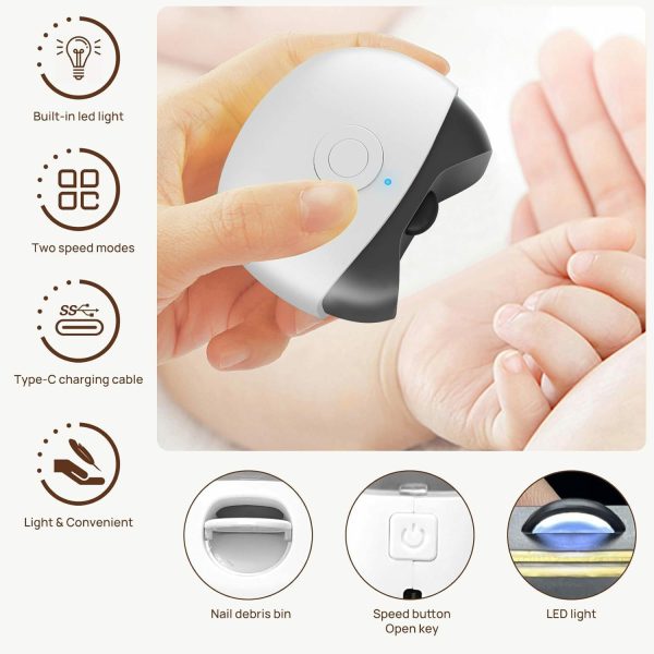 Automatic Electric Nail Clipper Trimmer For Elderly And Children Anti-Splash Home Use