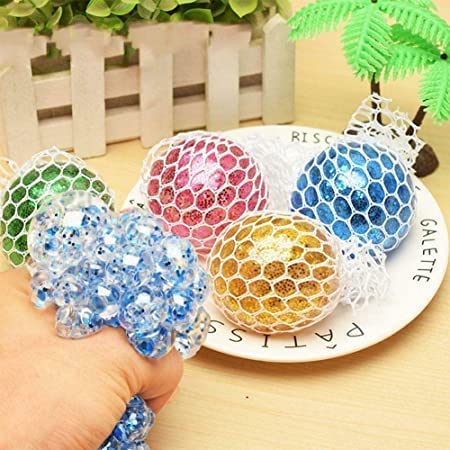 Mesh Stress Balls Squeeze Toys for Hand Therapy Relief, Squishy Relief Toys