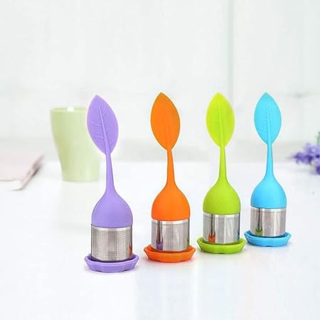 Silicone Tea Infuser - Stainless Steel Strainer Drip Tray Included