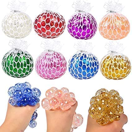 Mesh Stress Balls Squeeze Toys for Hand Therapy Relief, Squishy Relief Toys