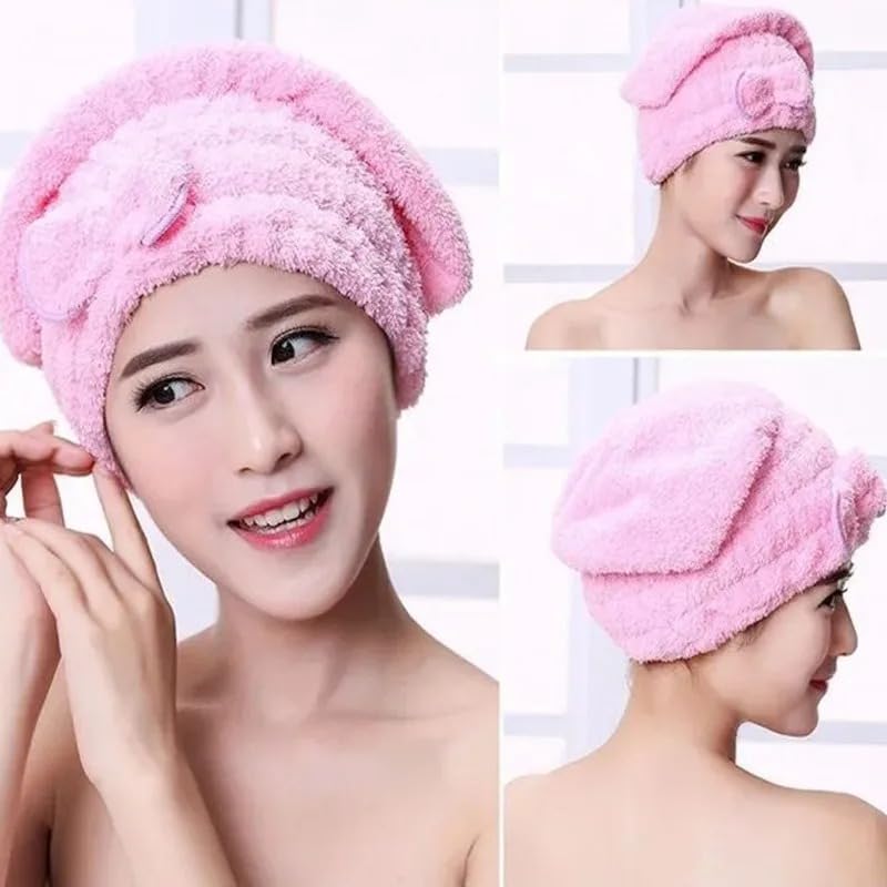 Hair Drying Towels, Ultra Absorbent Hair Drying Cap Towel for Women Adults