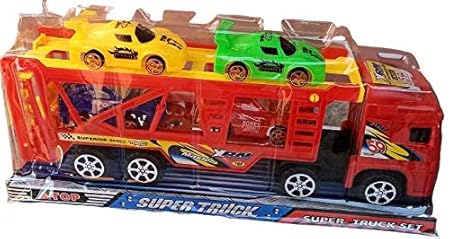 Double decker Trailer Truck | Car Carrier Truck with 4 Cars Included
