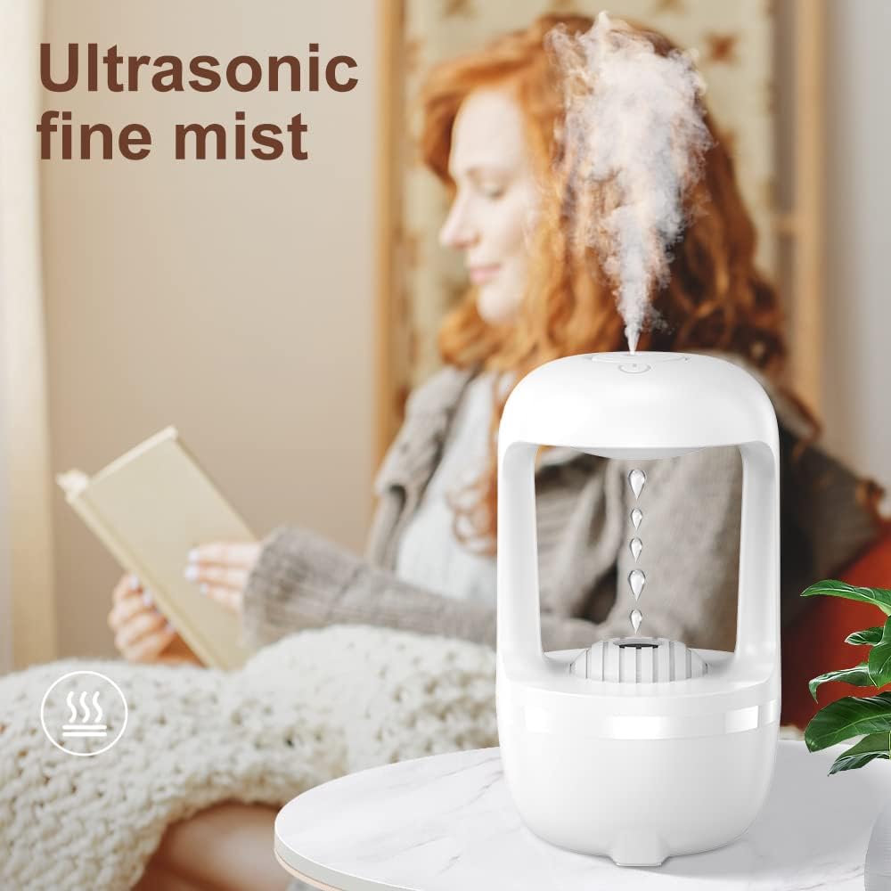 Cool Mist Humidifiers for Bedroom with Cute Water Drops & Light Effects,