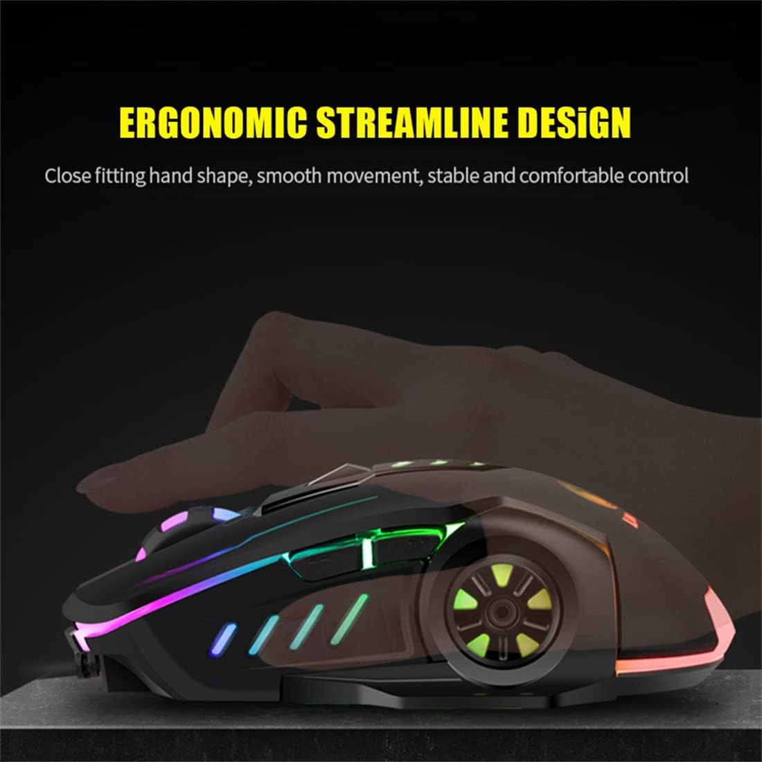 Gaming Glowing Mouse Backlit E-sports Colorful LED Light Mouse For Laptop PC