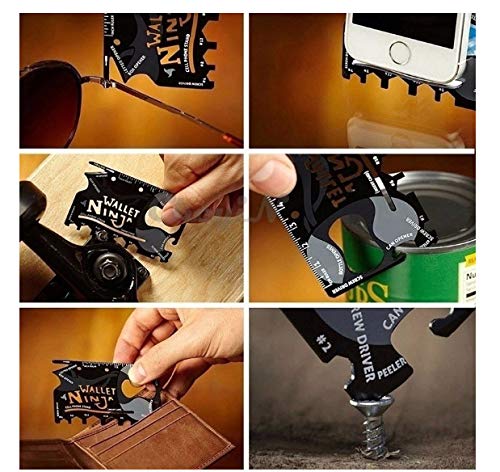 Ninja Wallet 18 in 1 Multifunction Survival Tool Outdoor Screwdriver, Bottle Opener,