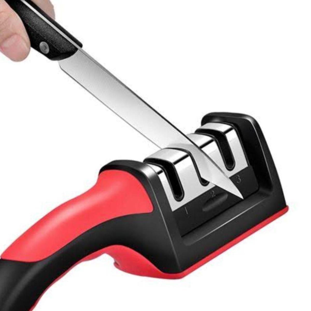 3 in 1 Manual Knife Sharpening Kitchen Accessories Manual Stainless Steel 3
