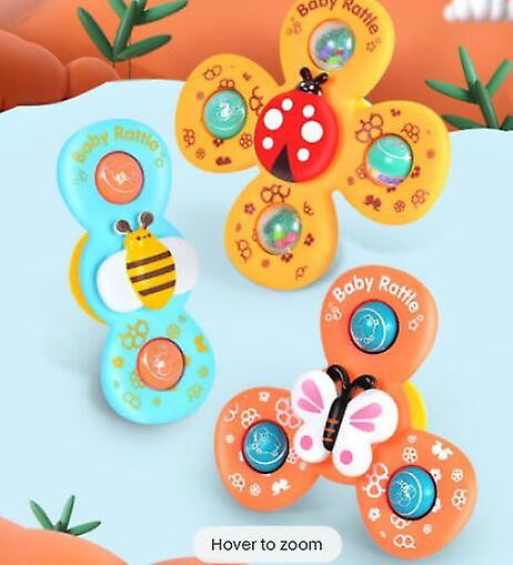 Baby Rattle 3Pcs/Sealed Bag 3x Baby Spinner Cartoon Toys Spinning (random
