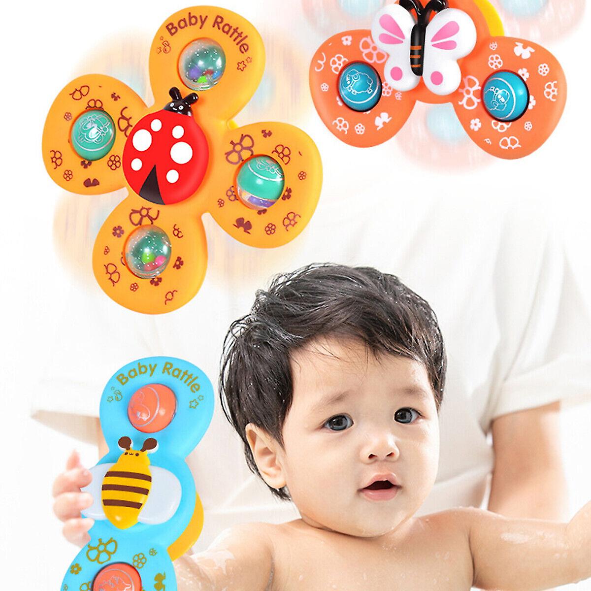 Baby Rattle 3Pcs/Sealed Bag 3x Baby Spinner Cartoon Toys Spinning (random