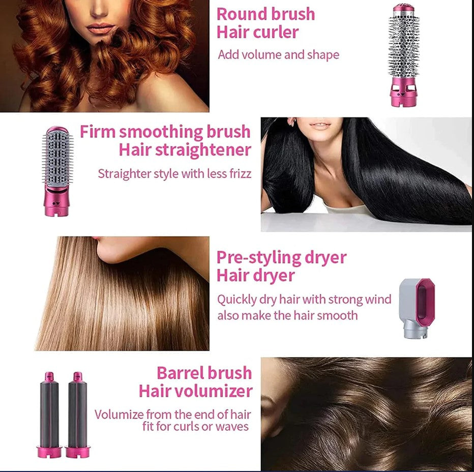 Hair Dryer Brush 5 in 1 Electric Blow Dryer Hair Comb Curling