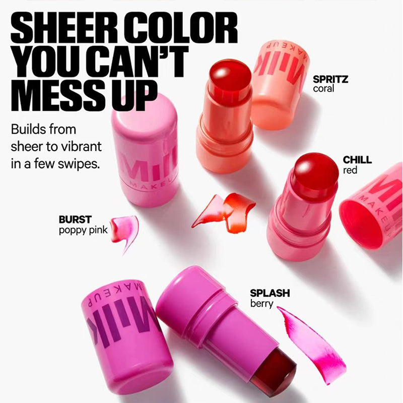 Pack 4 Milk Makeup Blush High Pigment Jelly Tint, Refreshing & Hydrating