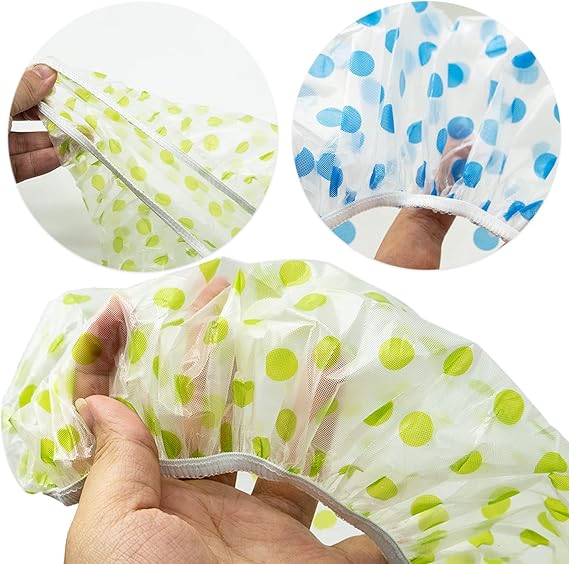 (pack of 6) Shower Caps Waterproof Shower Cap for Women Reusable Shower