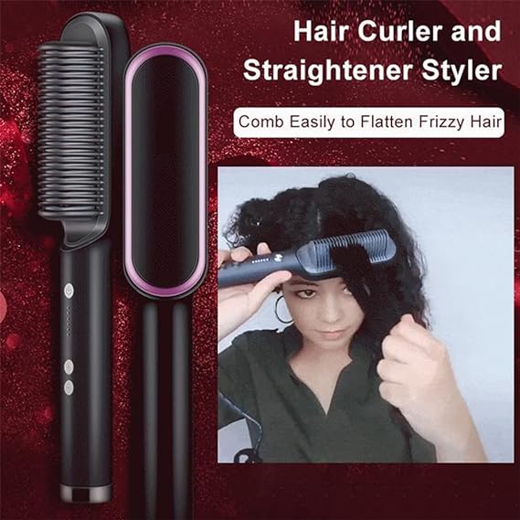 Hair Straightening Comb/Brush, Curling Comb Dual-Purpose Hair Straightener Styling Comb, Splint Does
