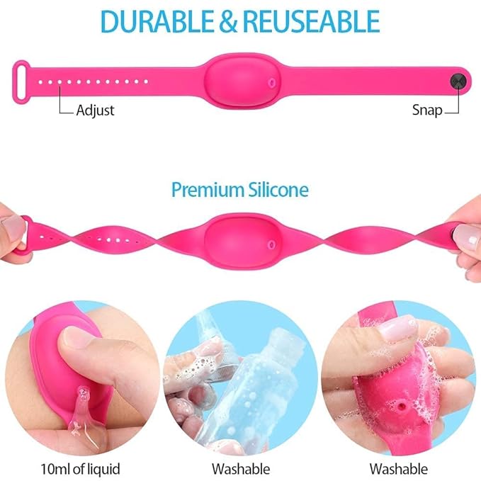 Sanitizer Dispenser Bracelets - Portable, Colorful, and Convenient(Pack of 1)