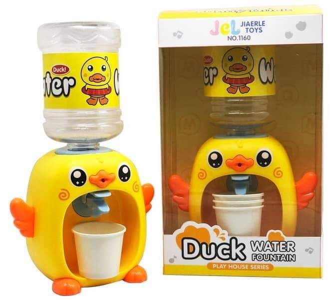 Mini Cute Simulation Duck Water Dispenser Set Toy Educational Playhouse Drinking