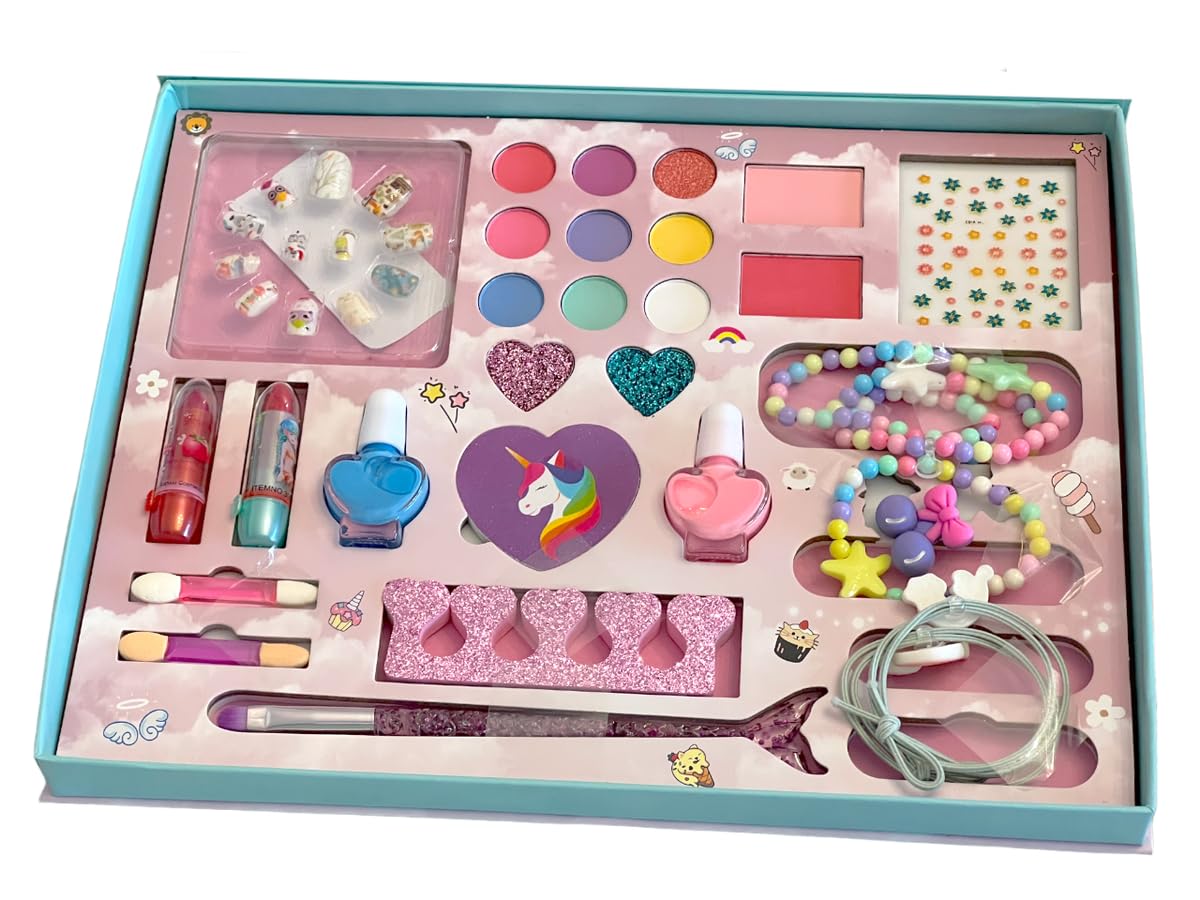 Beauty Makeup Kit for Doll Girls Children's Cosmetics Makeup Eyeshadow Palette Nail