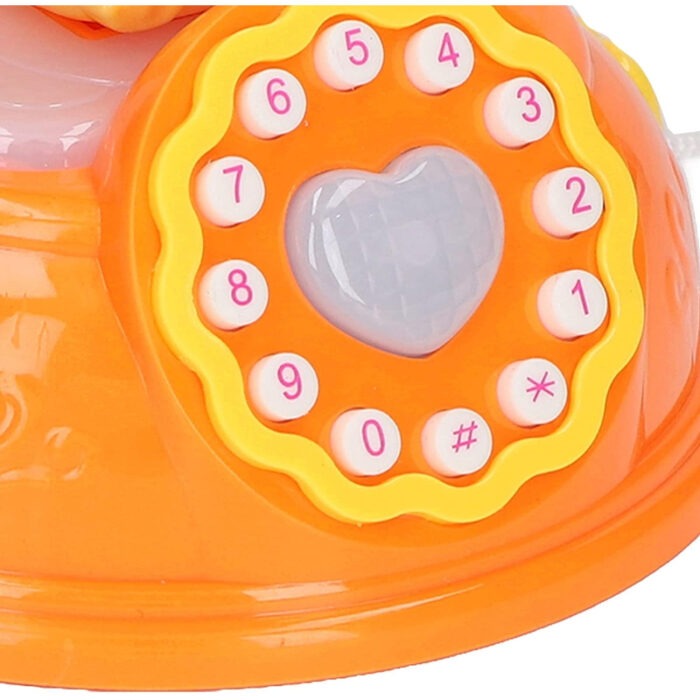 Corded Landline Duck Shape Telephone Toy with Lights & Music For Kids