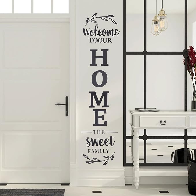 3d Wall art Welcome to Our Home the Sweet Family Wall Decoration