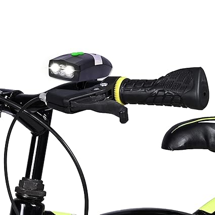 3 LED Bicycle Front Head light & bell siren alarm hooter /