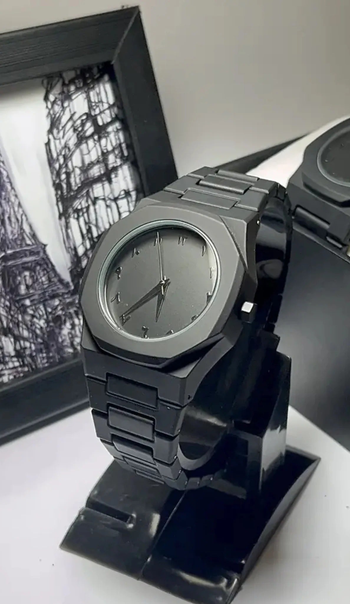 Full BLACK AURA Quartz Watch Lightweight Design, , Premium Quality &